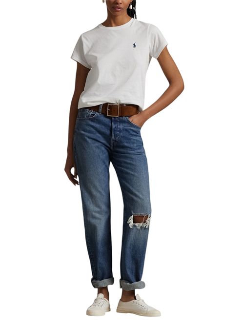 t-shirt donna girocollo mezza manica bianco Ralph Lauren | 211898698005